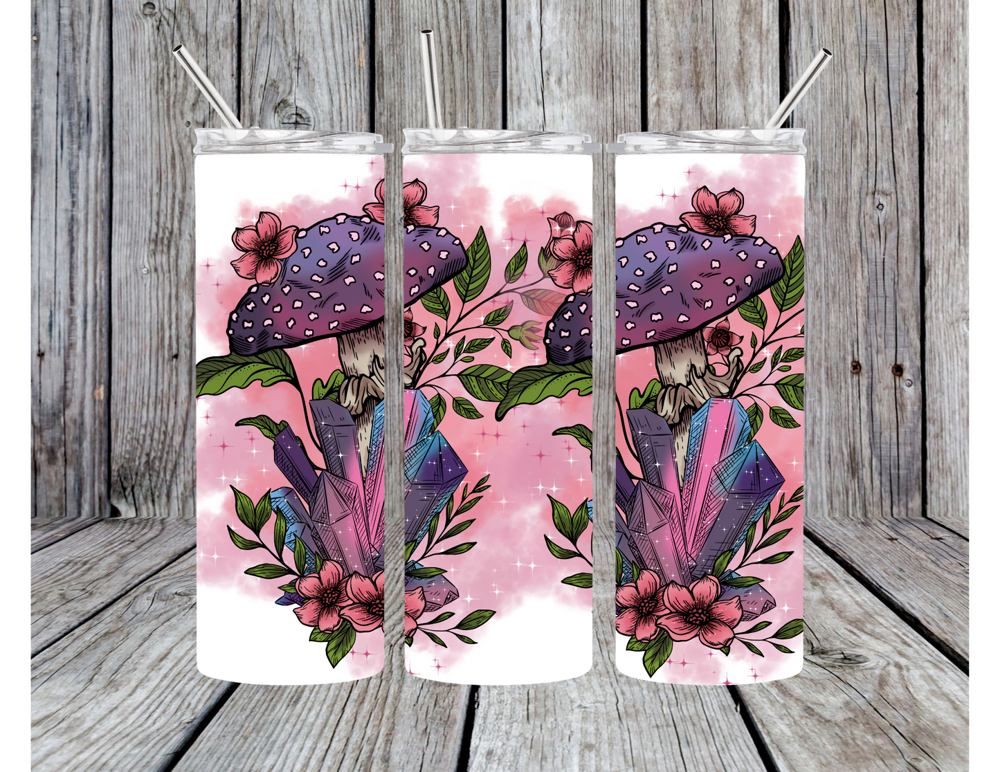 Pink Mushroom Tumbler