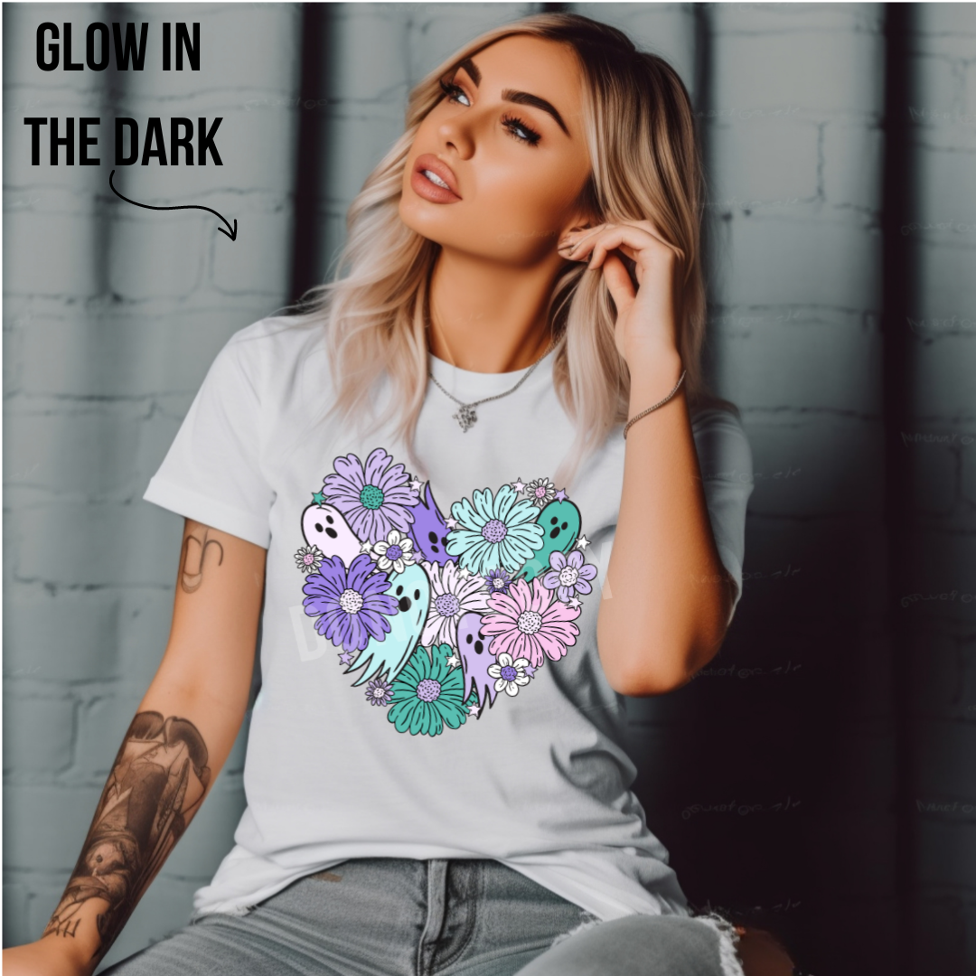 GLOW IN THE DARK Flower Ghosts