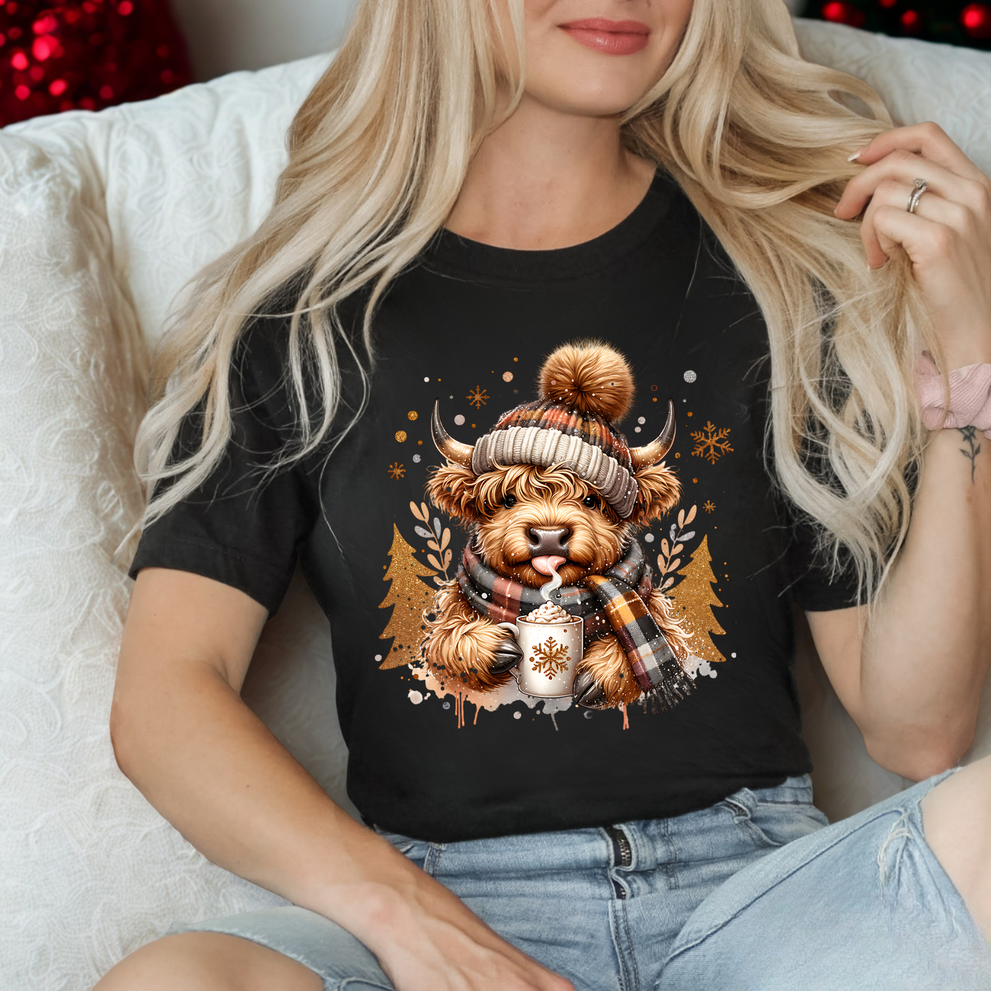 Festive Highland Cow