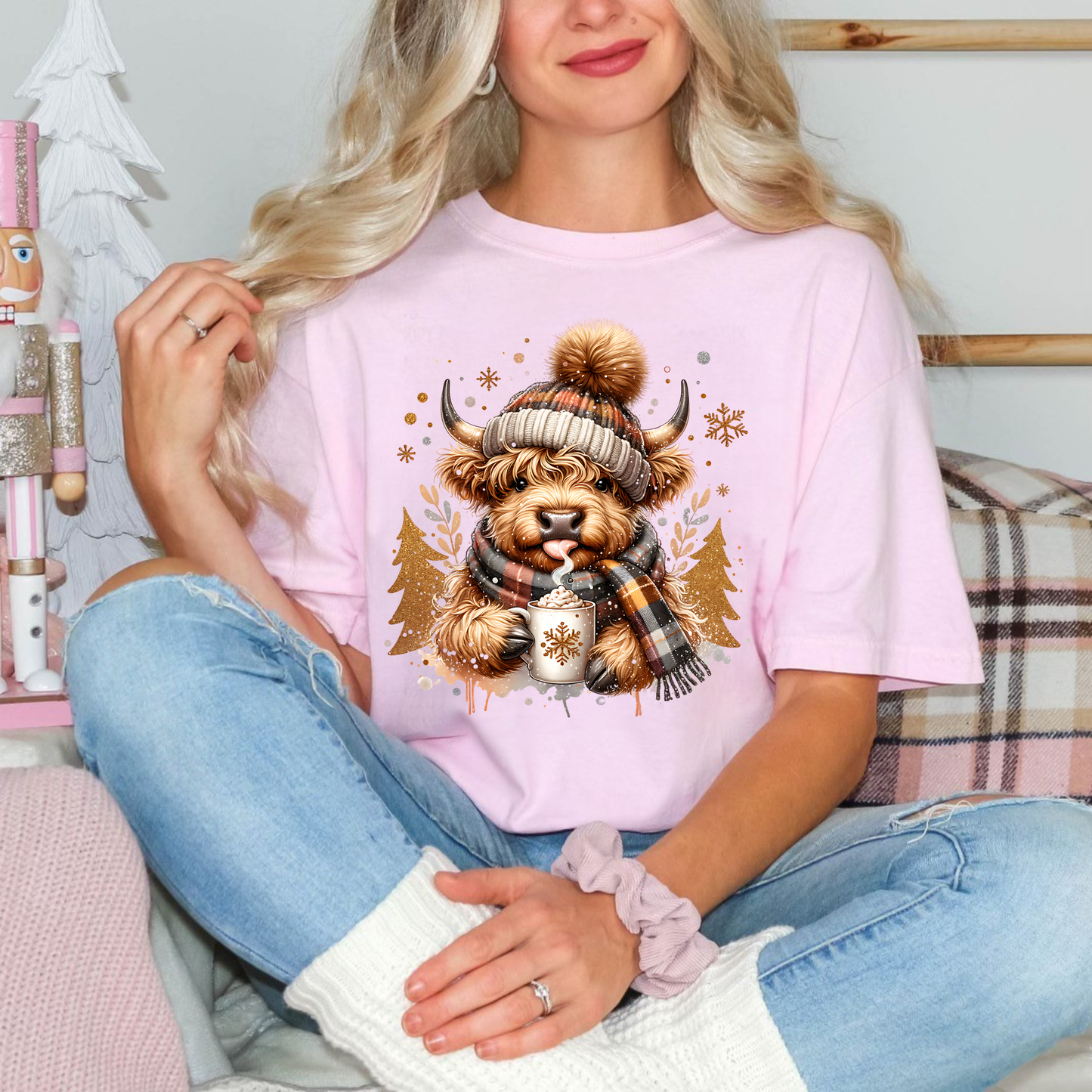 Festive Highland Cow