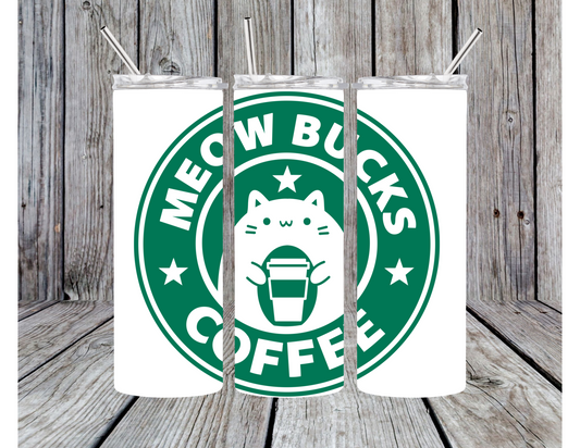 Meow Bucks Coffee Tumbler